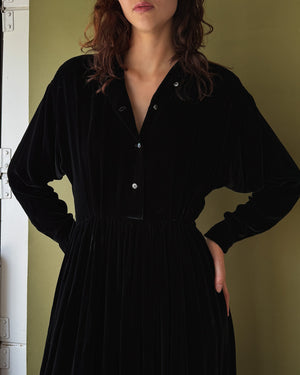 90s Ralph Lauren Velvet Dress | L
