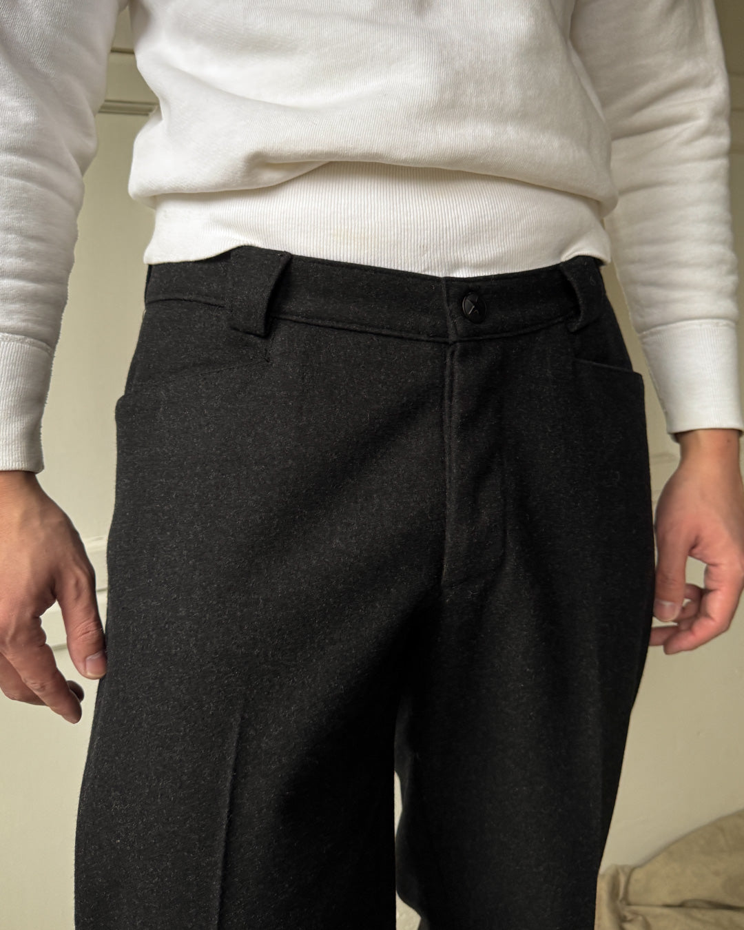 90s Mugler Wool Pants | 33x35