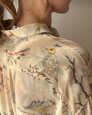 90s Todd Oldham Bird Blouse | M