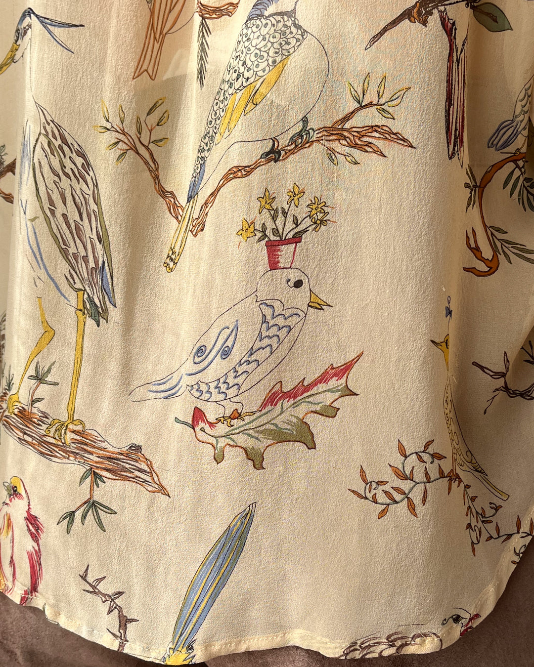 90s Todd Oldham Bird Blouse | M