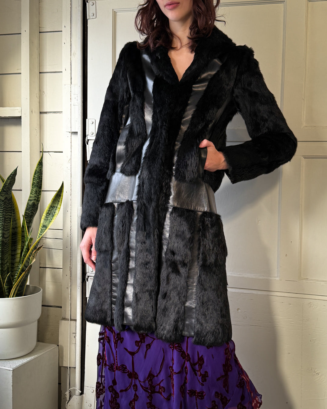 90s Versace Fur Coat | XS-S