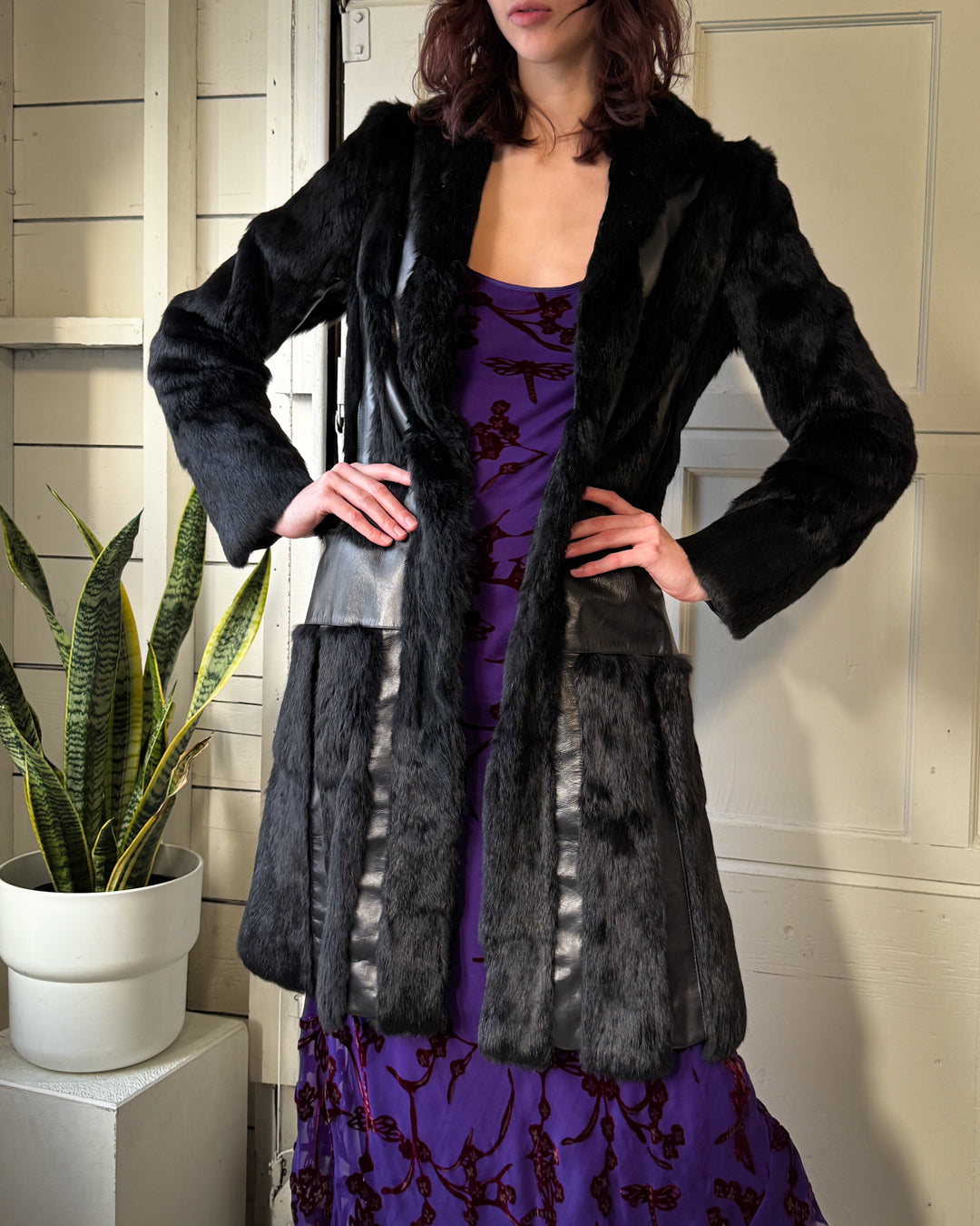 90s Versace Fur Coat | XS-S