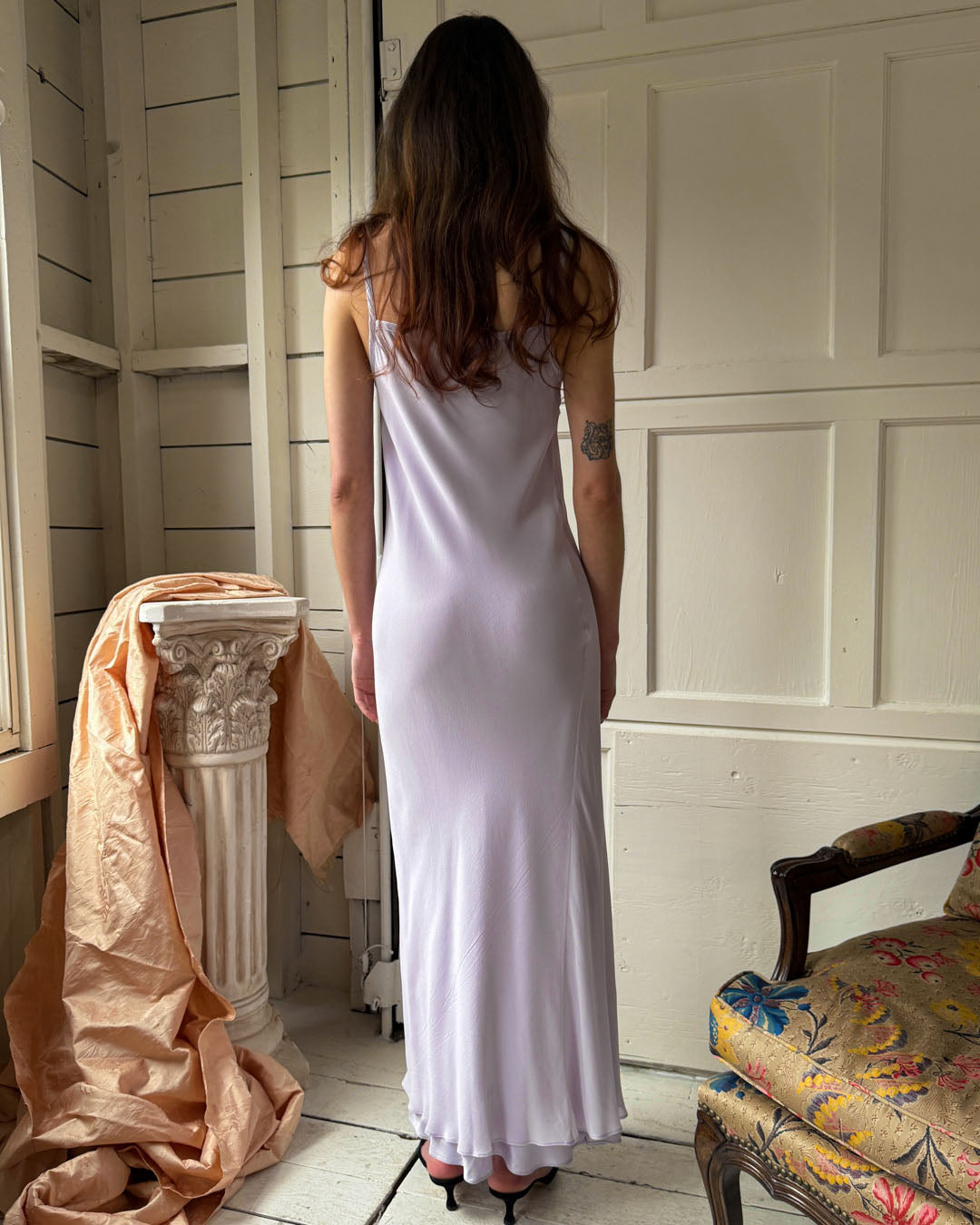 90s Lavender Silk Slip Dress | XS-S