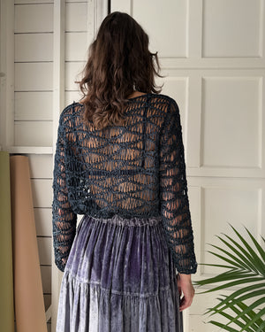 90s Ribbon Crochet Top | M-L