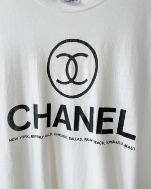 90s "Chanel" Logo T-Shirt | XL