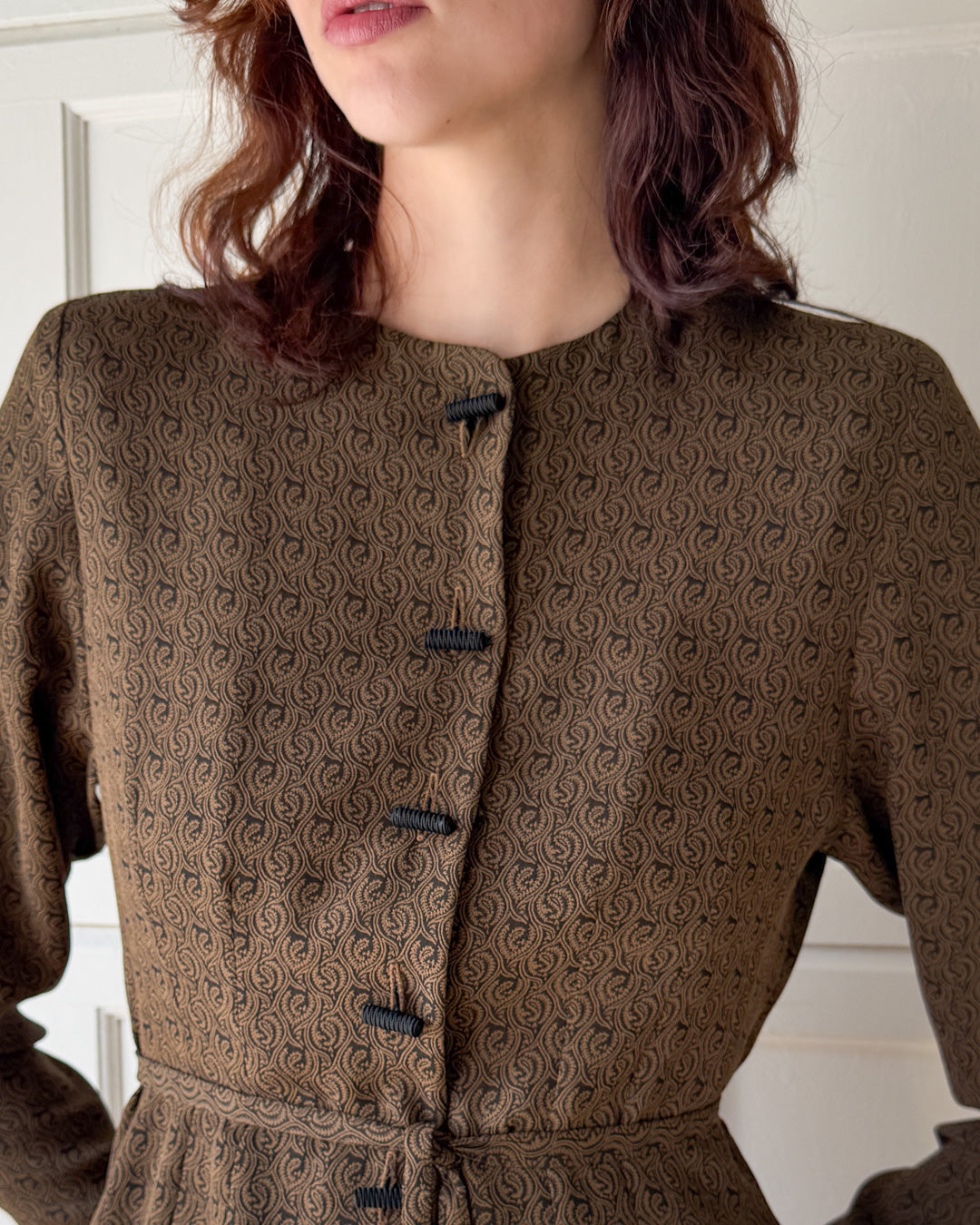 90s Mixed Print Pant Suit | S-M