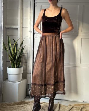 90s Sheer Maxi Skirt | M