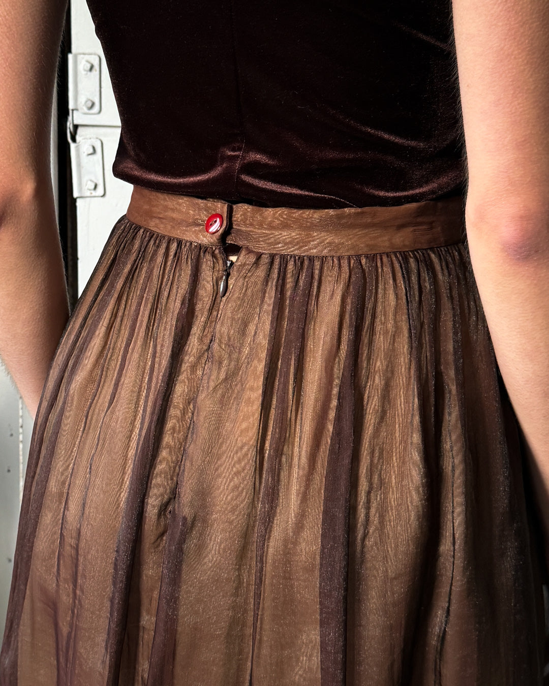 90s Sheer Maxi Skirt | M