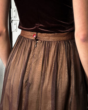 90s Sheer Maxi Skirt | M