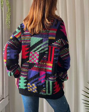 90s Colorful Wool Sweater