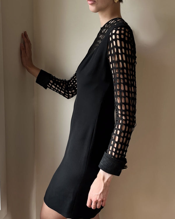 90s Black Cutout Dress | M 90s Black Cutout Dress | M