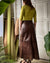 90s Leather Maxi Skirt | S-M