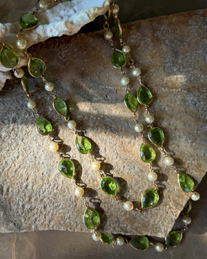 90s Crystal & Pearl Necklace