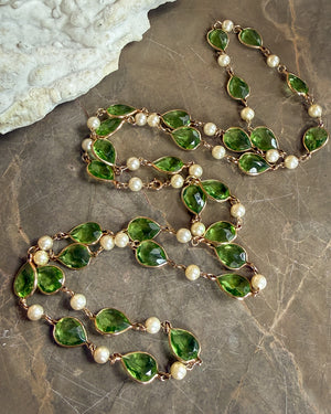 90s Crystal & Pearl Necklace