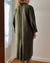 90s Green Denim Duster Coat | M