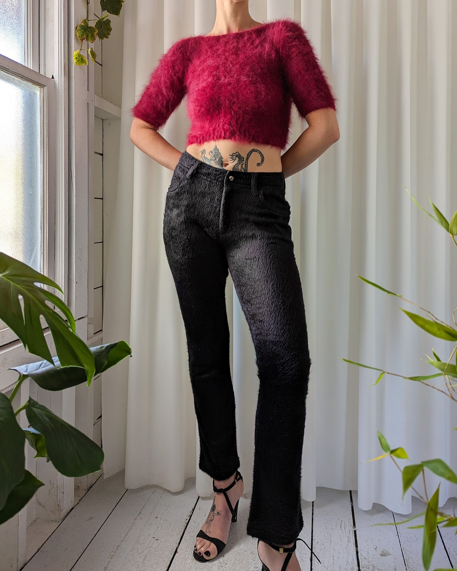 90s Lip Service Furry Pants | S