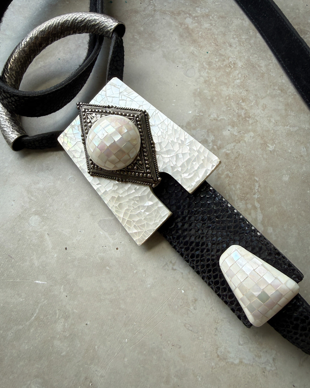 90s Mother of Pearl Artisan Belt