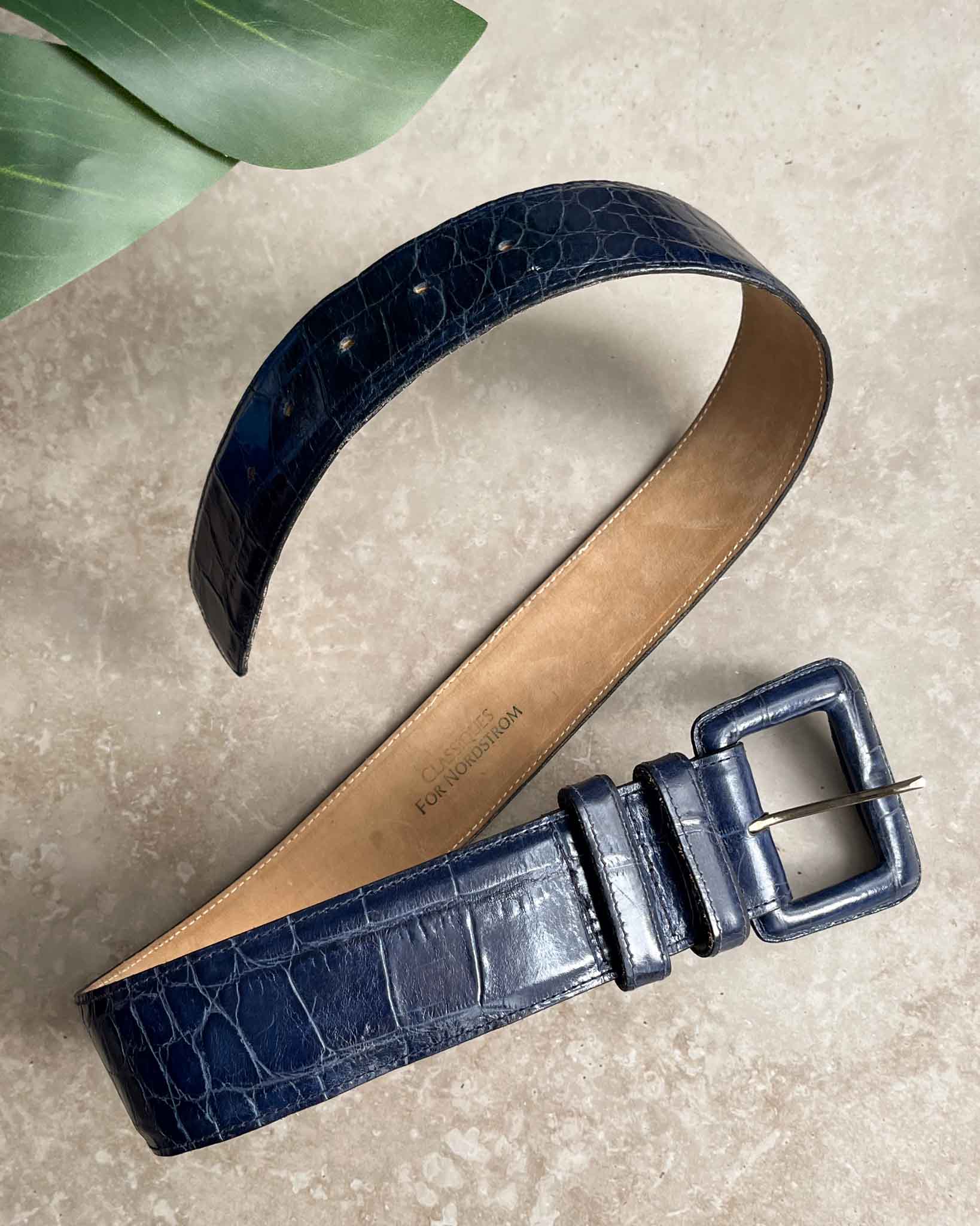 90s Leather Tie Belt - Lucky Vintage