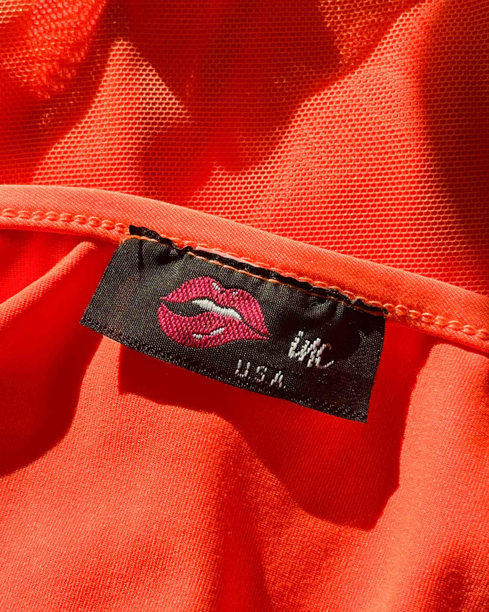 90s Sheer Mesh Jumpsuit with Attached Swimsuit | S