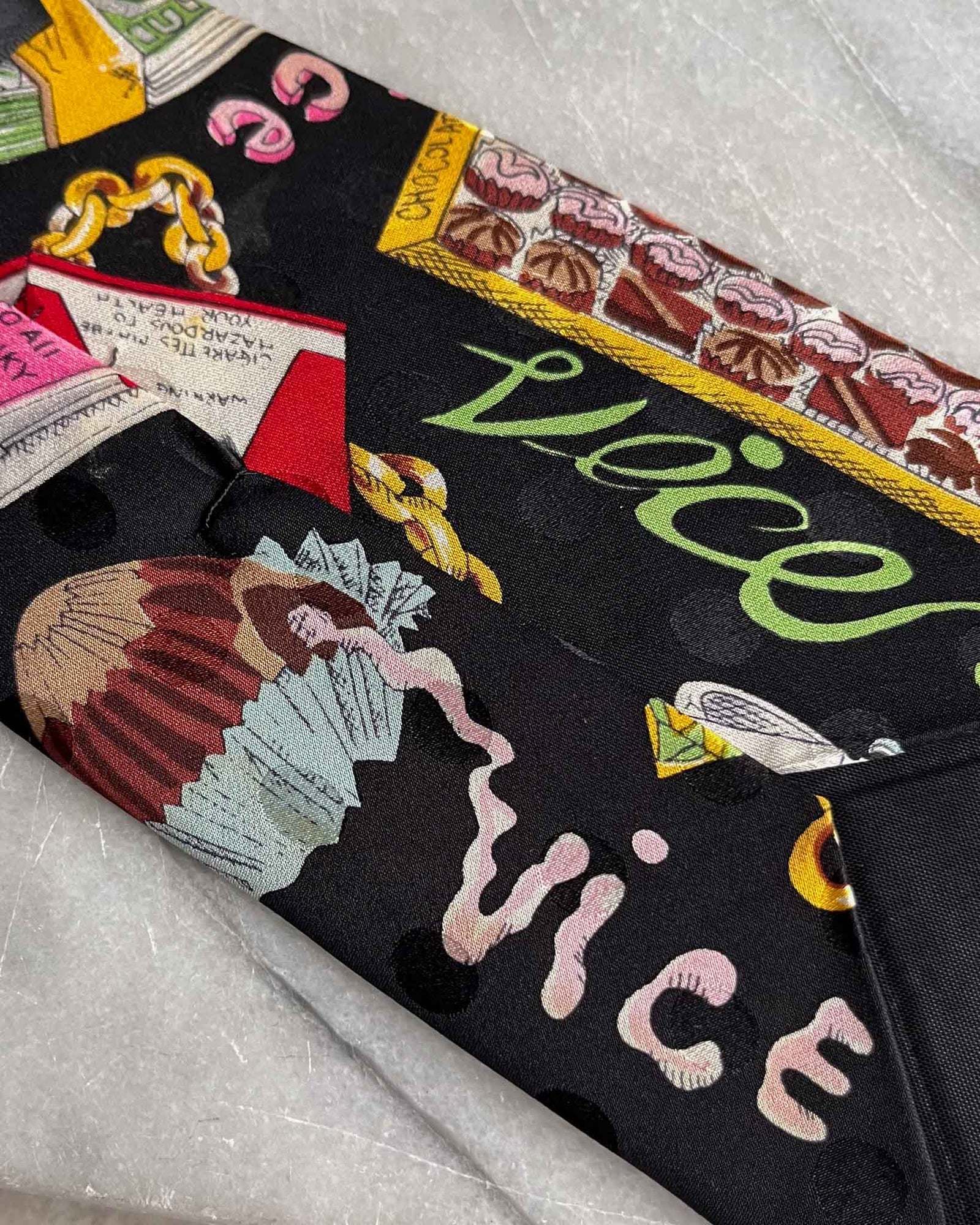 90s Nicole Miller "Vices" Novelty Tie