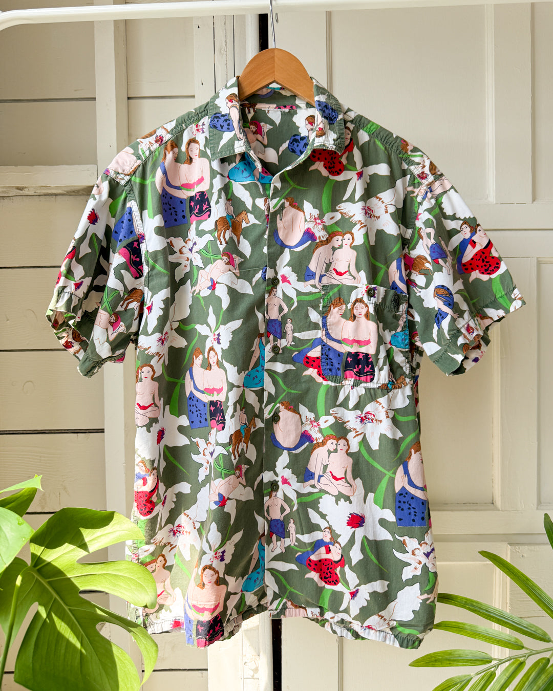 90s Novelty Nudes Hawaiian Art Shirt | XL - Lucky Vintage