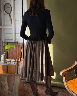 90s Think Pink Plaid Skirt | S-M