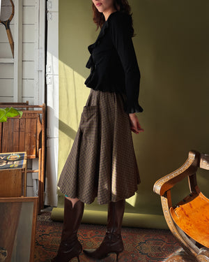90s Think Pink Plaid Skirt | S-M