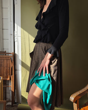 90s Think Pink Plaid Skirt | S-M
