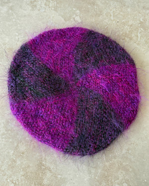 90s Hand Knit Mohair Beret