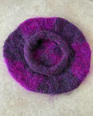 90s Hand Knit Mohair Beret