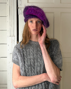 90s Hand Knit Mohair Beret