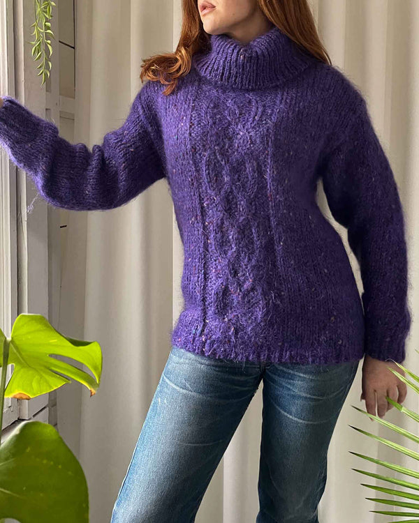 90s Purple Mohair Sweater | M-XL