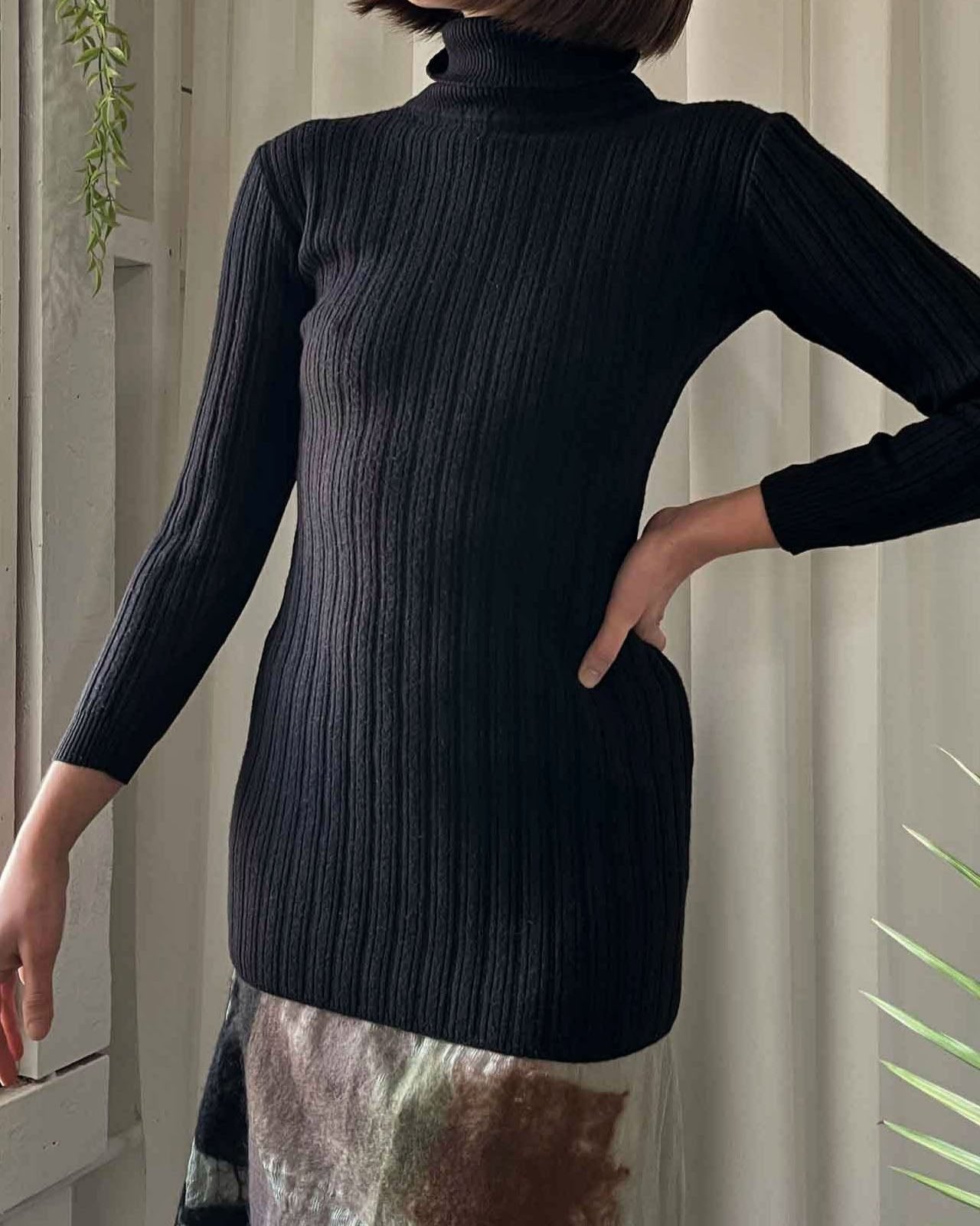 90s Versace Turtleneck Sweater | XS-S