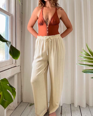 90s Silk Drawstring Pants | S-M