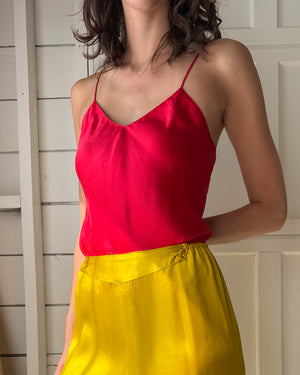 90s Red Silk Camisole | S