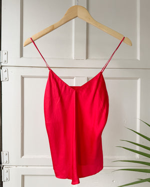 90s Red Silk Camisole | S