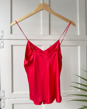 90s Red Silk Camisole | S