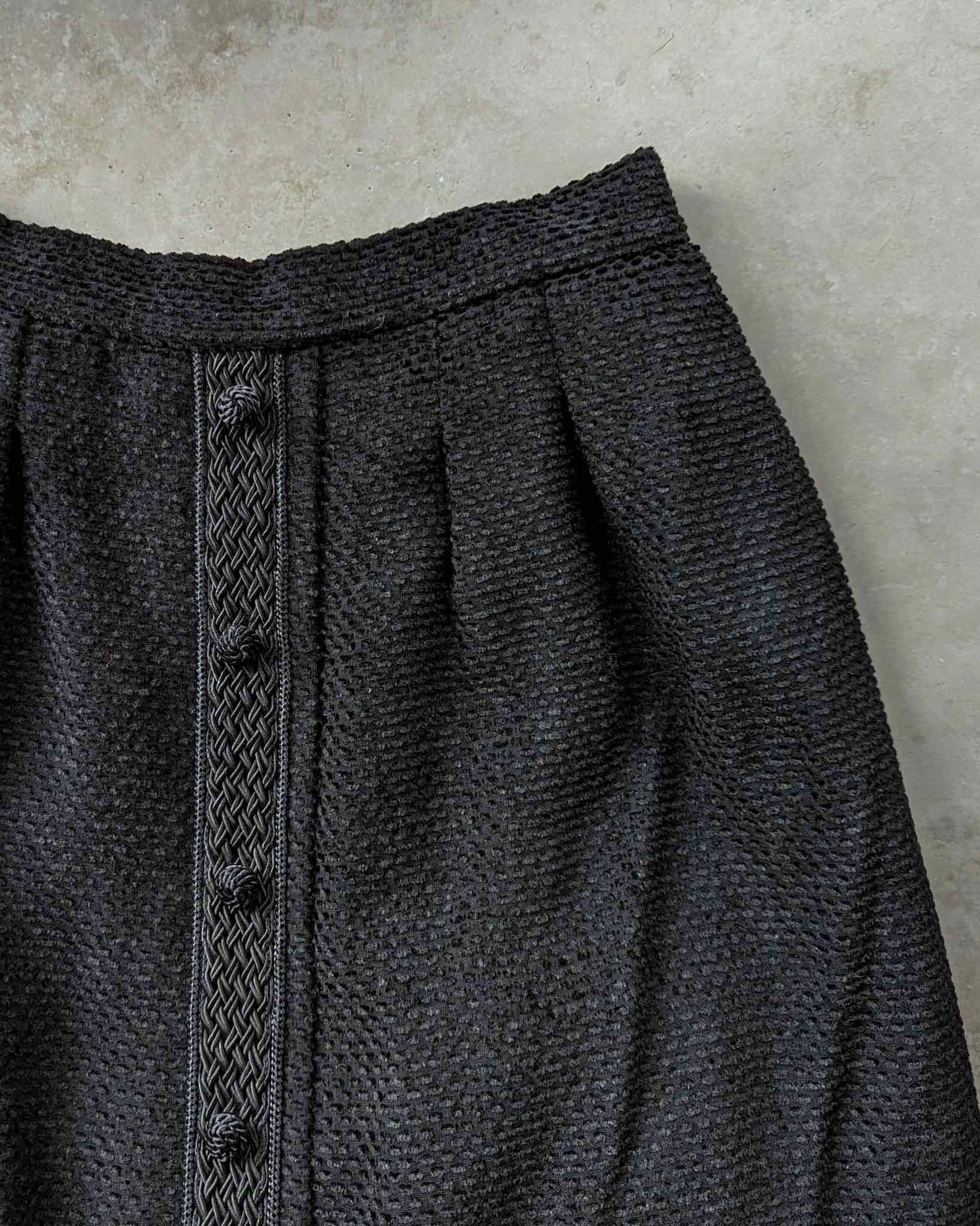 Chanel 70s Silk Chenille Maxi Skirt