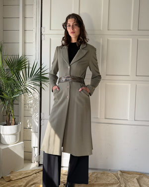 00s Armani Gray Wool Jacket | S