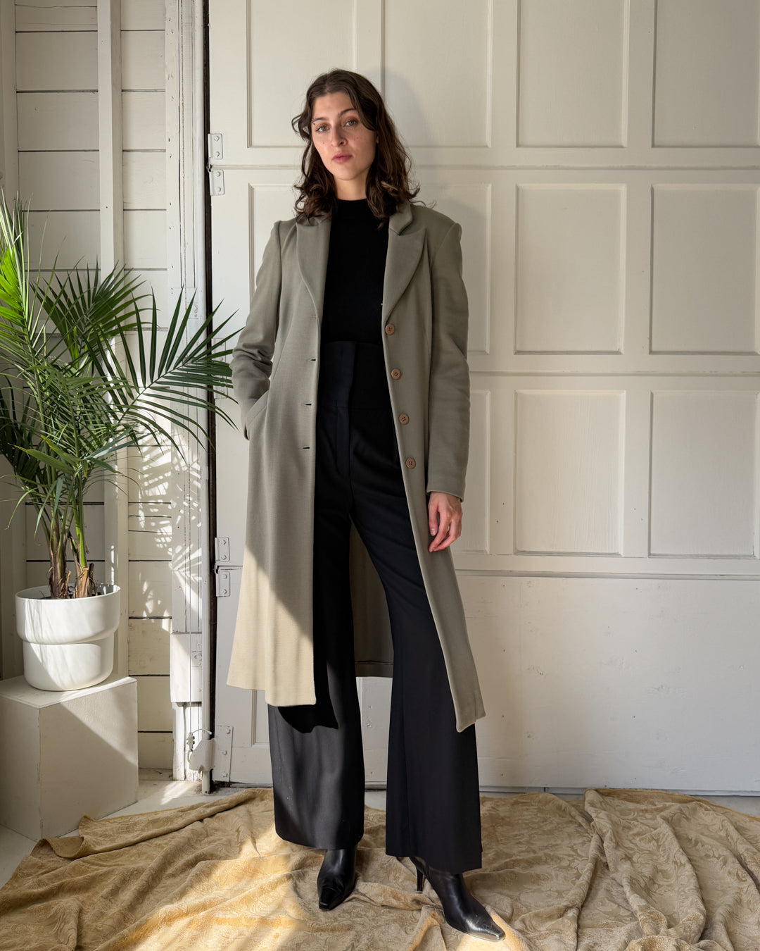 00s Armani Gray Wool Jacket | S - Lucky Vintage