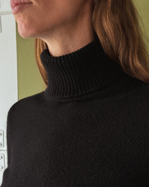 90s Celine Black Cashmere Sweater | S