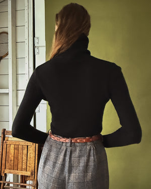 90s Celine Black Cashmere Sweater | S