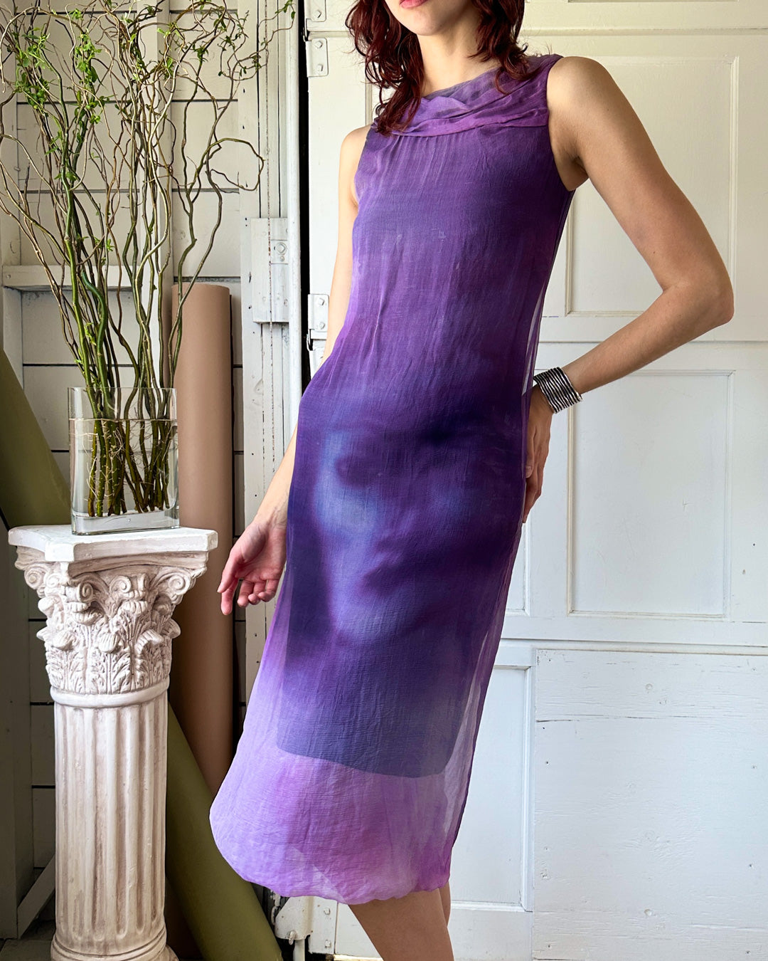 00s Christian Cota Silk Dress | XS