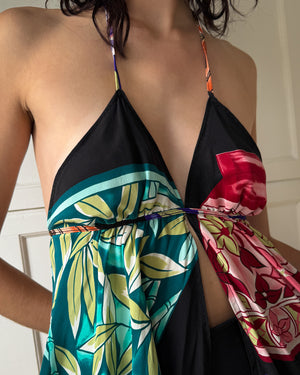 00s DVF Silk Scarf Top | XS-M