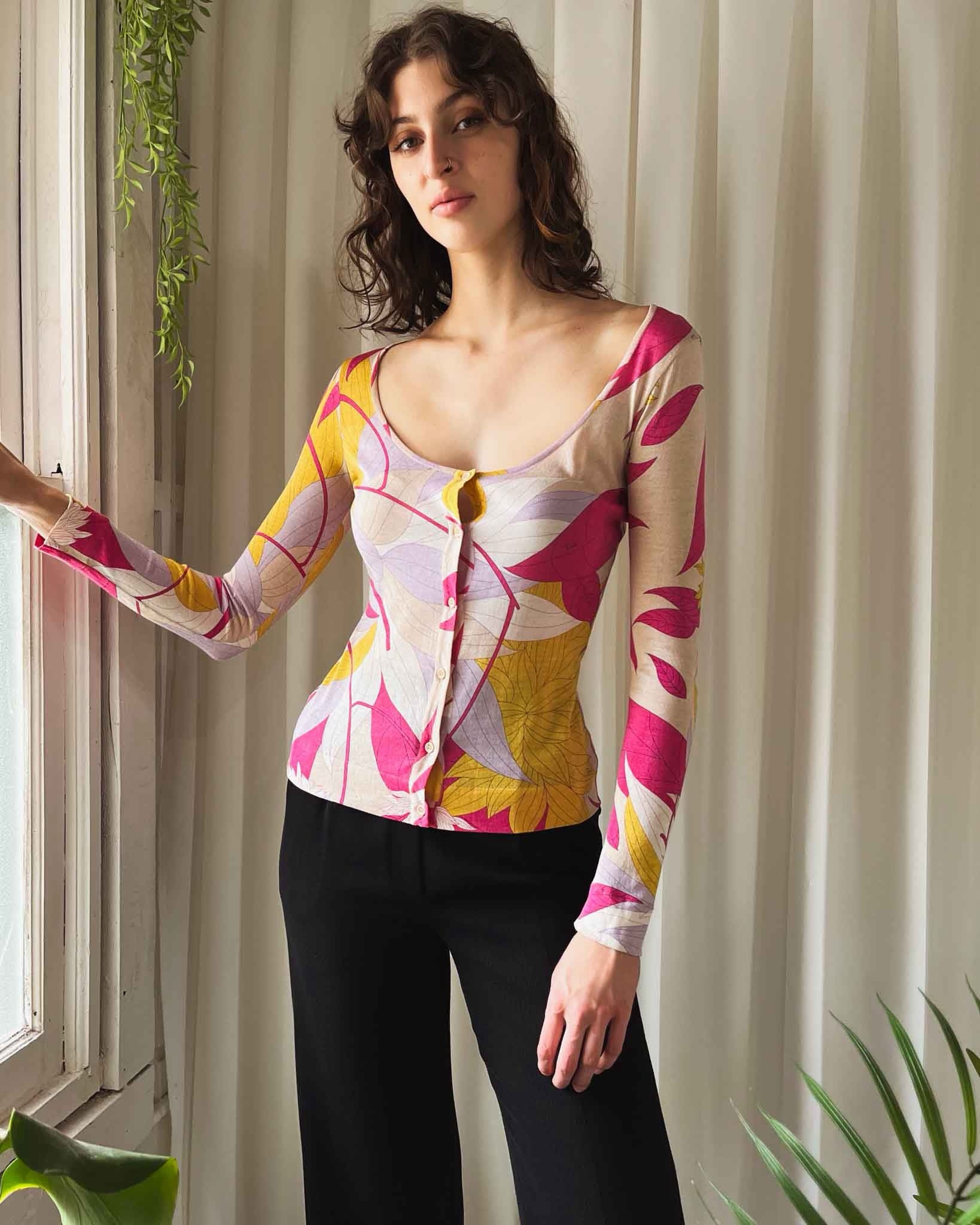 00s Pucci Floral Cardigan | S