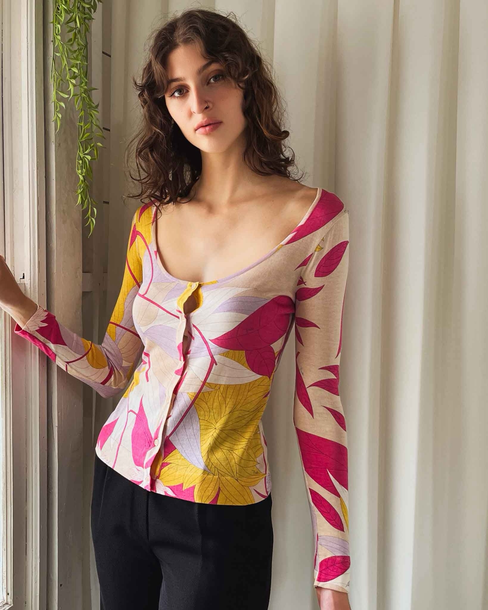 00s Pucci Floral Cardigan | S