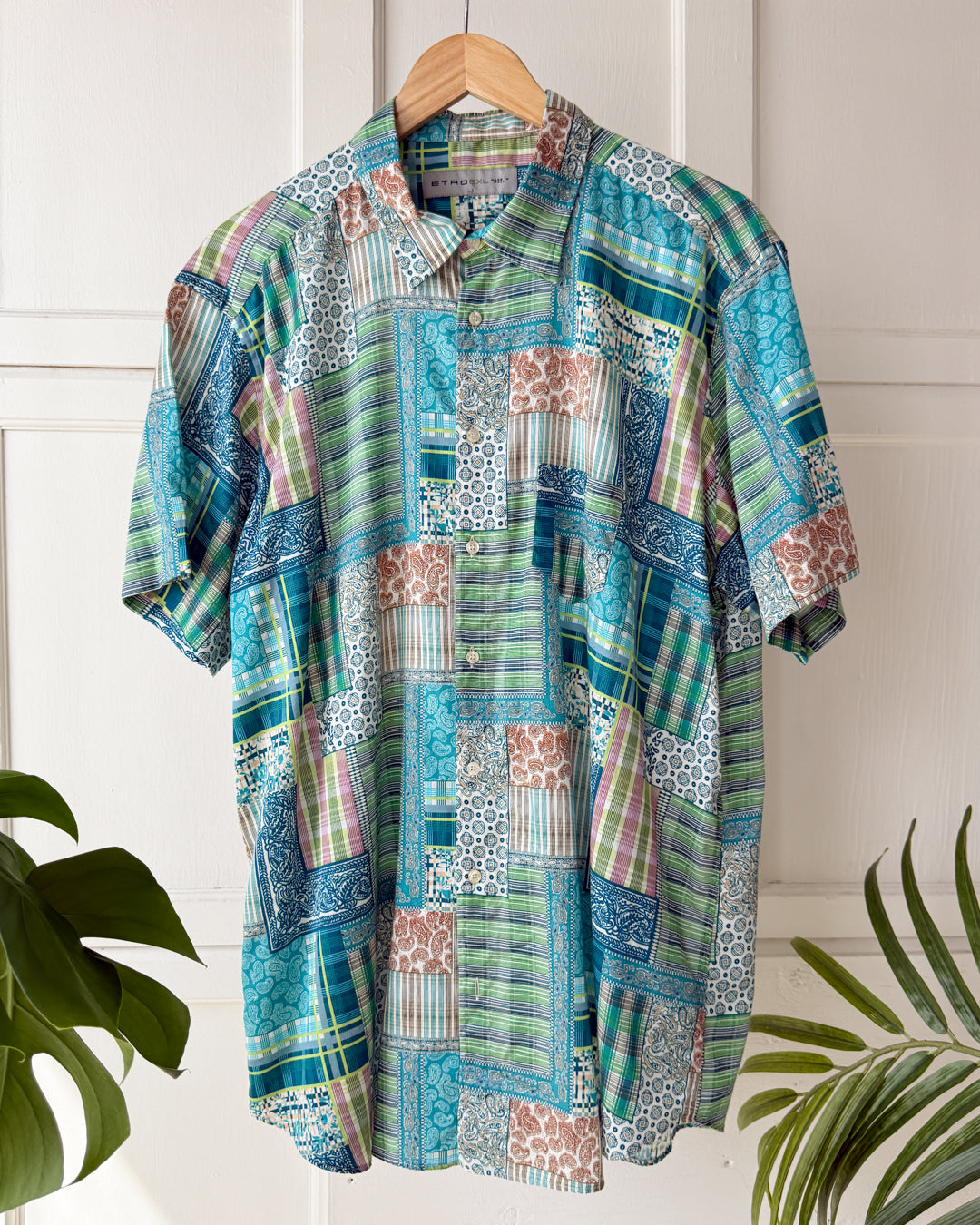 00s Etro Mixed Print Cotton Shirt | L
