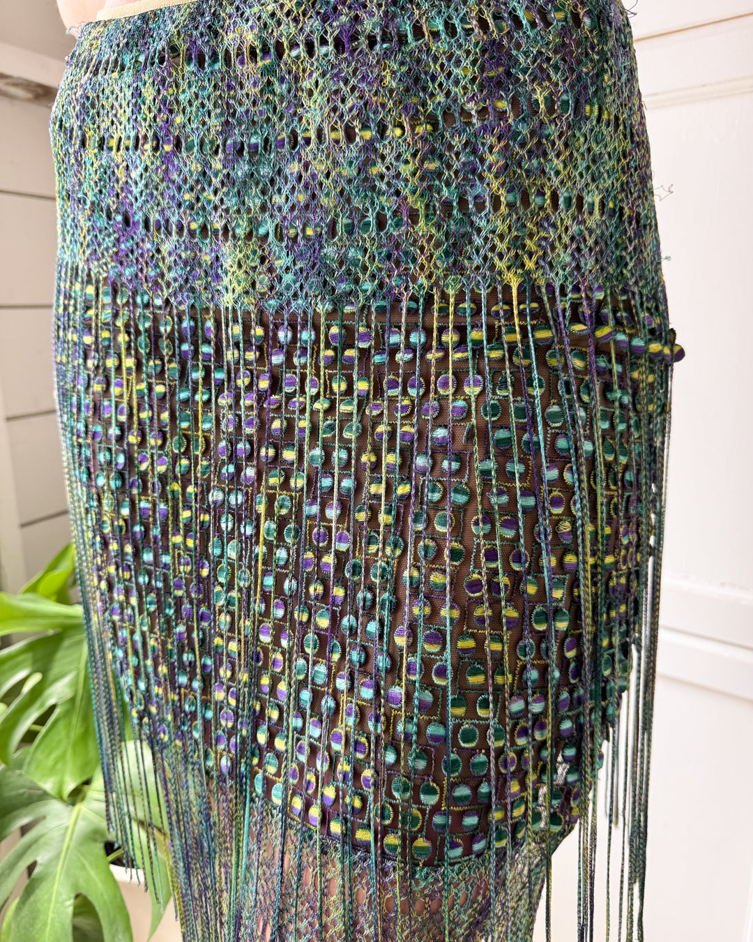 00s Missoni Fringe Knit Skirt | M