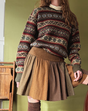 00s Ralph Lauren Wool Mini Skirt | S-M