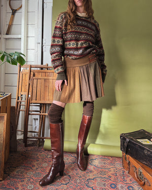 00s Ralph Lauren Wool Mini Skirt | S-M